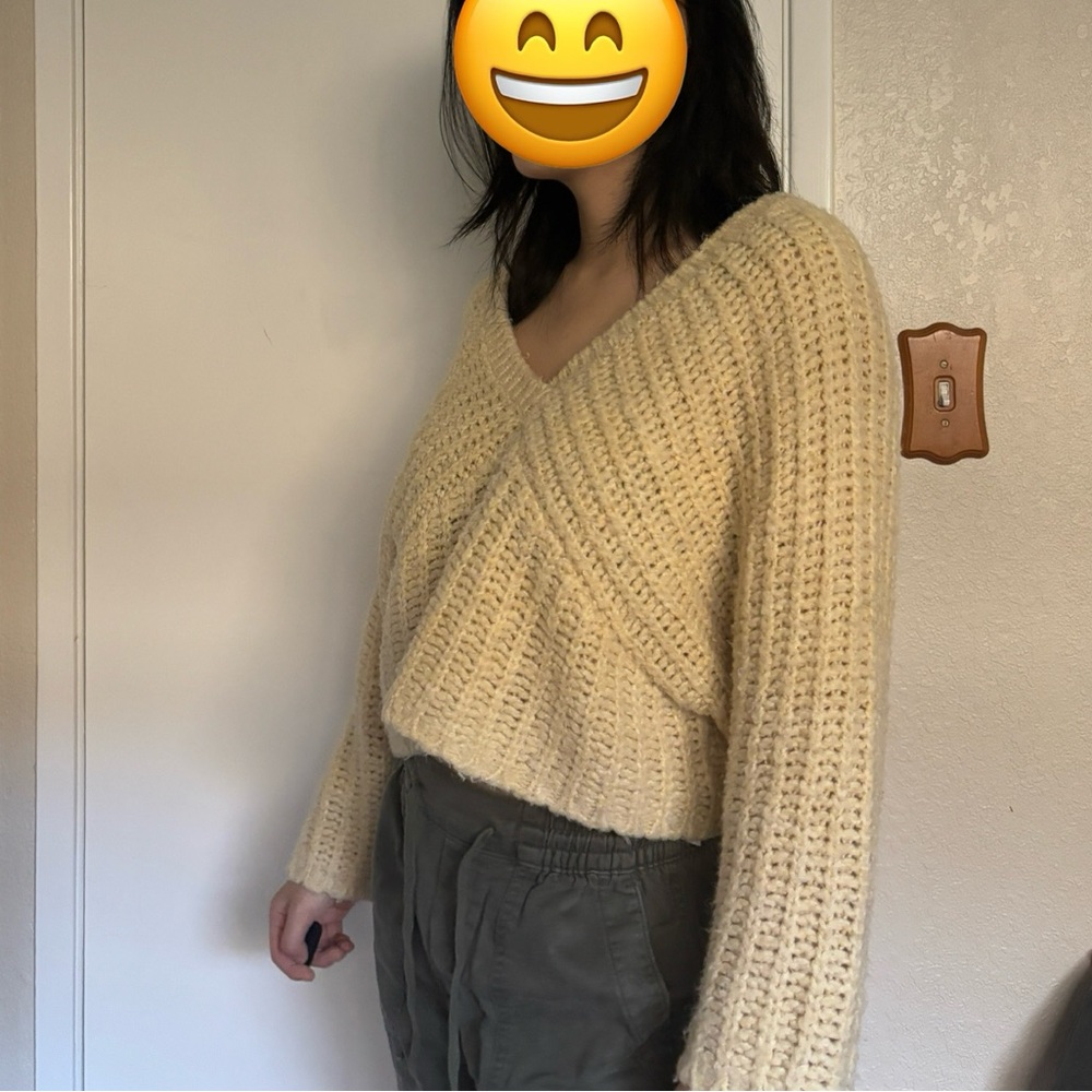 Buttercup Cropped Oversized Sweater